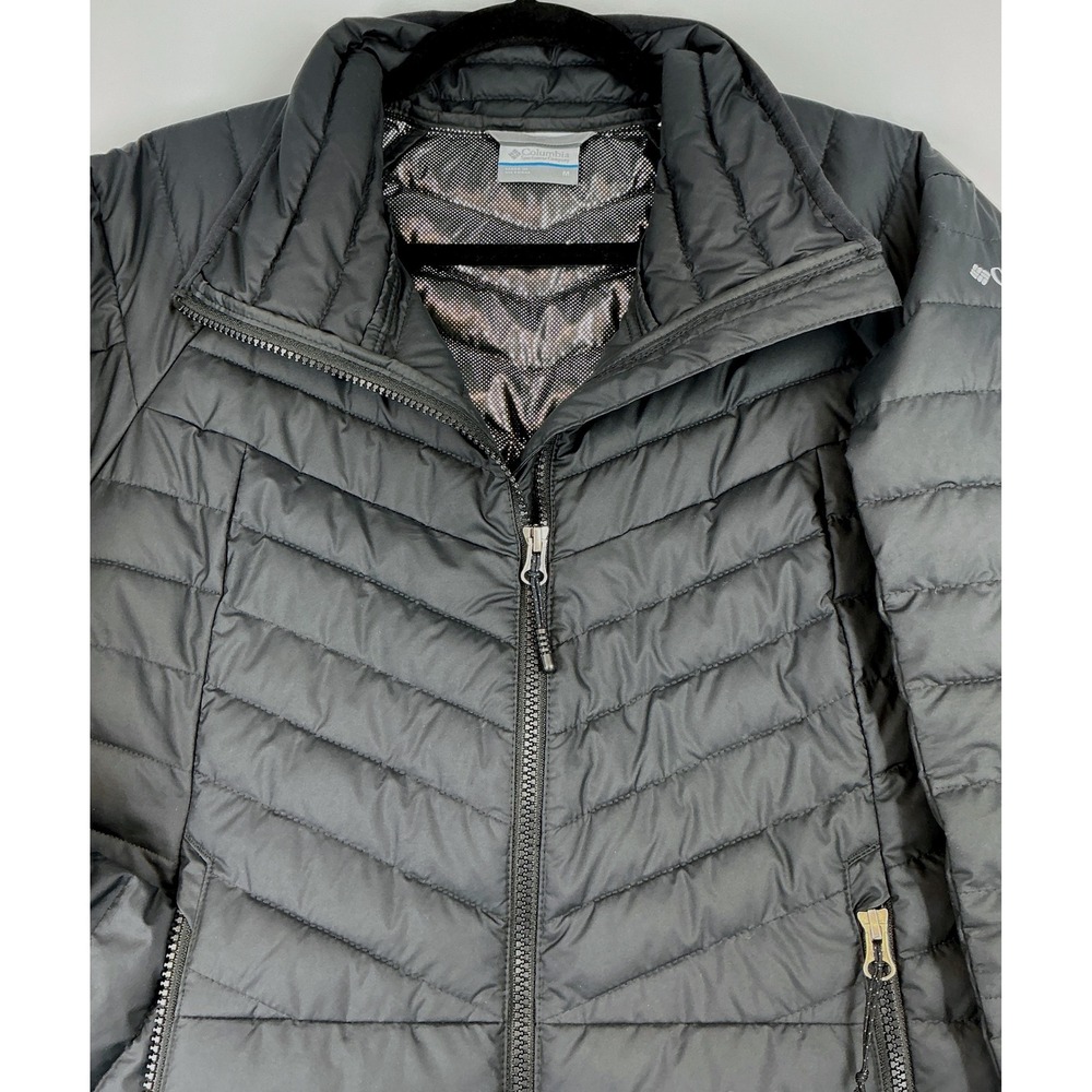 Columbia Powder Lite Jacket Sz M Black Omni-Heat Quilted Outdoors Winter Utility - Picture 5 of 13